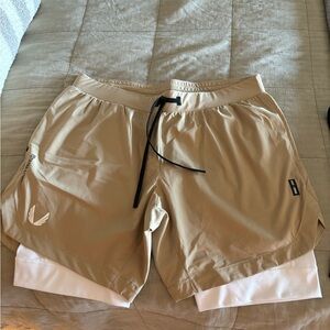 ASRV Tetra-Lite Liner 7” shorts Khaki//White
